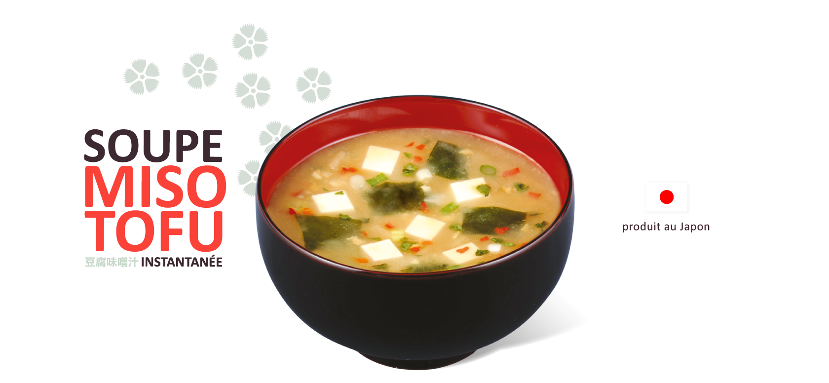 Soupe miso de tofu, gingembre et shiitake